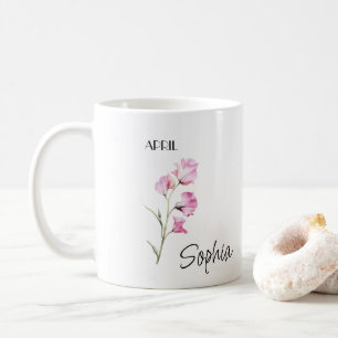 Persoonlijke April Bloem Koffiemok
