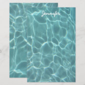 Persoonlijke Aqua Green Swimming Pool Foto (Voorkant / Achterkant)