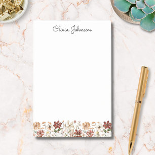 Persoonlijke Aquarel Vintage Wilde Bloemenwei Post-it® Notes