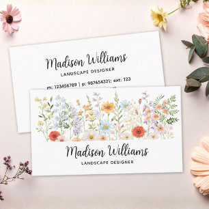 Persoonlijke Aquarel Wilde Bloem Bloemrijke Elegan Visitekaartje
