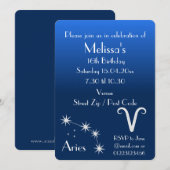 Persoonlijke Aries Dierenriem sterrenstelsel Feest Kaart (Voorkant / Achterkant)