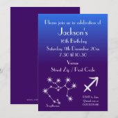 Persoonlijke Aries Dierenriem sterrenstelsel Feest Kaart (Voorkant / Achterkant)