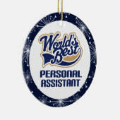 Persoonlijke assistent-kerstcadeau keramisch ornament (Rechts)