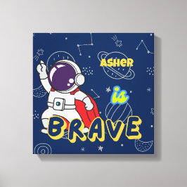 Persoonlijke Astronaut Affirmatie Deco | Moedig Canvas Afdruk