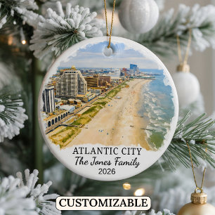 Persoonlijke Atlantic City versiering, New Jersey Keramisch Ornament