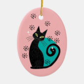 Persoonlijke atoomkat uit de middeleeuwen Kerstmis Keramisch Ornament (Voorkant)