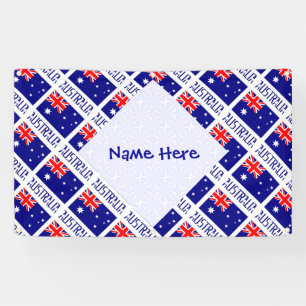 Persoonlijke Australië Vlag Tegelpatroon Spandoek