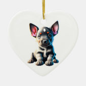 Persoonlijke Australische Cattle Dog Puppy Keramisch Ornament (Voorkant)