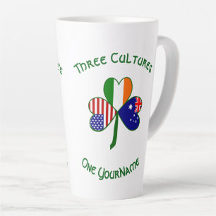 Persoonlijke Australische Ierse Amerikaanse Shamro Latte Mok