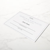 Persoonlijke authenticiteit van het Silver-oliecer Folie Uitnodiging (Gedraaid)