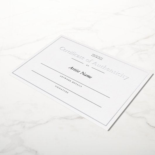 Persoonlijke authenticiteit van het Silver-oliecer Folie Uitnodiging (Gedraaid)