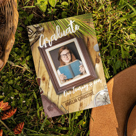 Persoonlijke avonturierthema Uitnodiging Afstudere