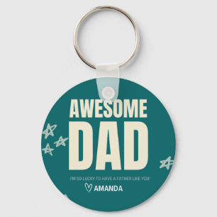 Persoonlijke Awesome Dad Vaderdag sleutelhanger 