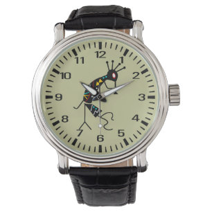 Persoonlijke Aztec Southwest Tribal Kokopelli Horloge