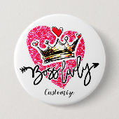 Persoonlijke baas Lady Ronde Button 7,6 Cm (Voorkant)