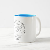 Persoonlijke baby 2026 blauwe naam koffiemok  tweekleurige koffiemok (Voorkant rechts)