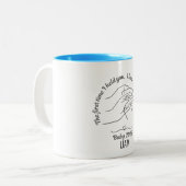 Persoonlijke baby 2026 blauwe naam koffiemok  tweekleurige koffiemok (Voorkant links)