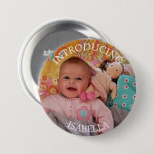 Persoonlijke Baby-foto-Button Ronde Button 7,6 Cm (Voorkant /achterkant)