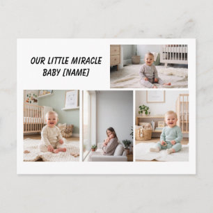 Persoonlijke Baby Fotocollage Ansichtkaart Briefkaart