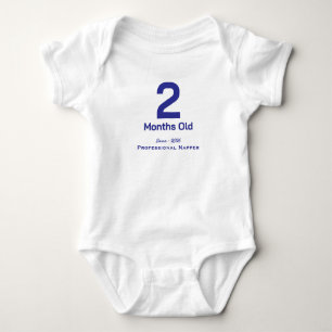 Persoonlijke baby maandelijkse T-shirt babyjongen