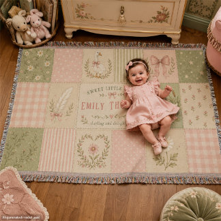 Persoonlijke Baby Meisje Dwaze Gans Patchwork Deken