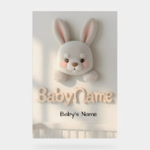 Persoonlijke baby naam muurkunst – Cute dier verpl