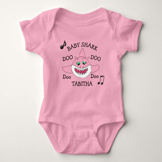 Persoonlijke Baby Shark Baby's Romper (Voorkant)