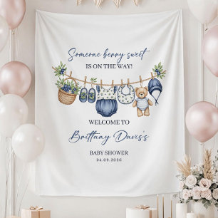 Persoonlijke Baby Shower Achtergrond Banner, Op Ma Wandkleed