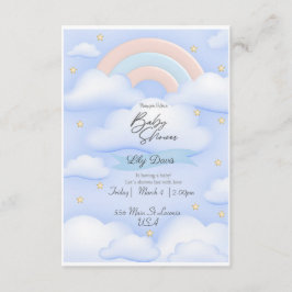 Persoonlijke baby shower informatiekaartje