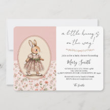 Persoonlijke baby shower uitnodiging, Vintage koni