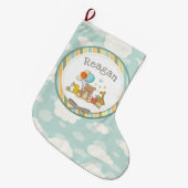 Persoonlijke Baby Teddy Bear Giraffe Rubber Ducky Grote Kerstsok (Voorkant (Hangend))