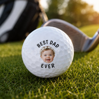 Persoonlijke babygezicht Beste papa ooit Vaderdag  Golfballen