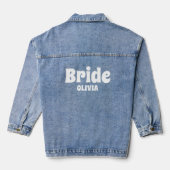 Persoonlijke Bachelorette Bride Denim Jacket (Achterkant)