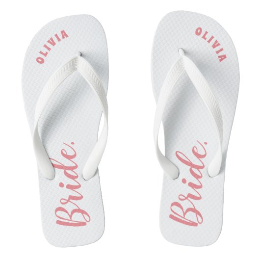 Persoonlijke Bachelorette Bride Teenslippers (Voetbed)