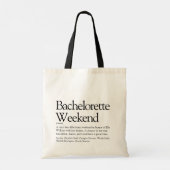 Persoonlijke Bachelorette Weekend Definitie Tote Bag (Achterkant)
