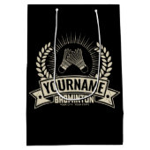 Persoonlijke badminton speler naam racket sporten medium cadeauzakje (Achterkant)