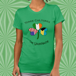 Persoonlijke Bahamas Ierland USA Shamrock Dames T-shirt