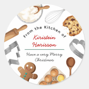 Persoonlijke Bakbenodigdheden voor Koekjes Classic Ronde Sticker