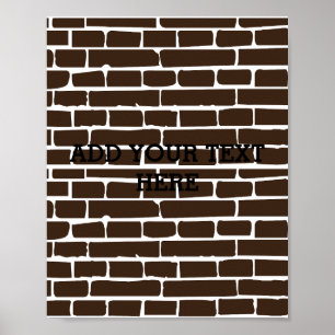 Persoonlijke Bakstenen Muur Poster