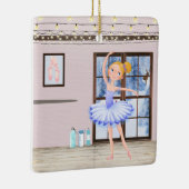 Persoonlijke ballerina Dance Studio Winter Ballet Keramisch Ornament (Rechts)