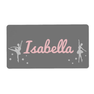 Persoonlijke Ballerina Danseres Sticker Naam