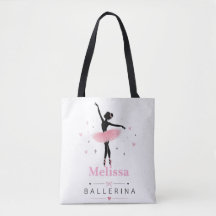 "Persoonlijke Ballerina Tote Tas | Aangepaste Naam