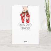 Persoonlijke ballet slippertjes Kerstmis Kaart (Achterkant)