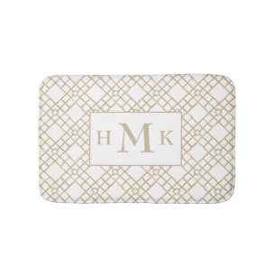 Persoonlijke Bamboe Lattice Monogram Badmat