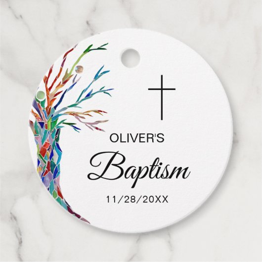 Persoonlijke baptisme Christening Bedankjes Labels (Voorkant)