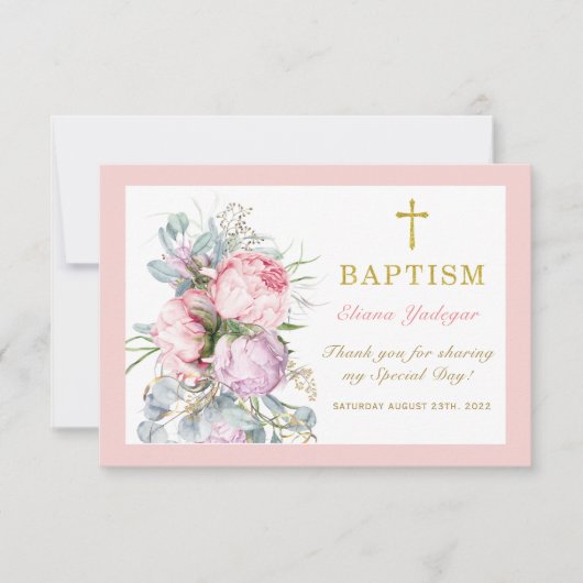 Persoonlijke baptisme Hartelijk dank (Voorkant)