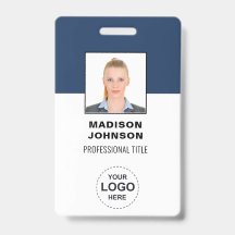 Persoonlijke barcode-ID-kaarten met logo en foto