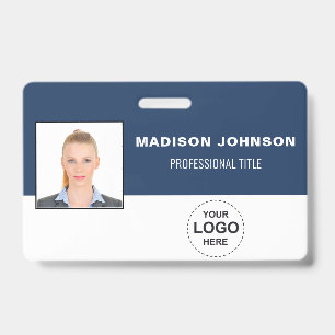Persoonlijke barcode-ID-kaarten met logo en foto Badge