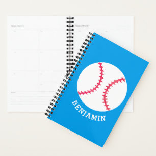 Persoonlijke Baseball Blue Kinder Sport Planner