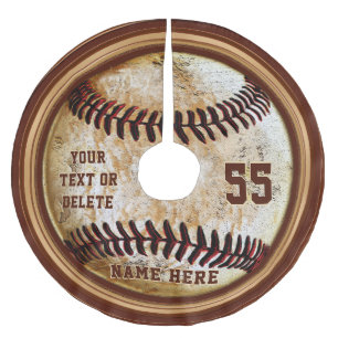 Persoonlijke Baseball Boomkleed, Vintage Uiterlijk Kerstboom Rok